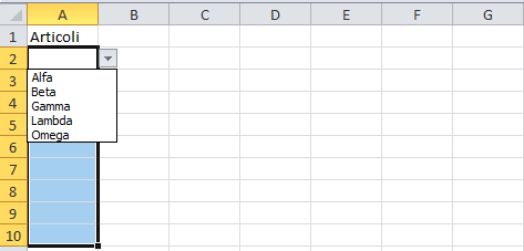 Elenco a discesa in Excel o menu a tendina in Excel - Mummu Academy