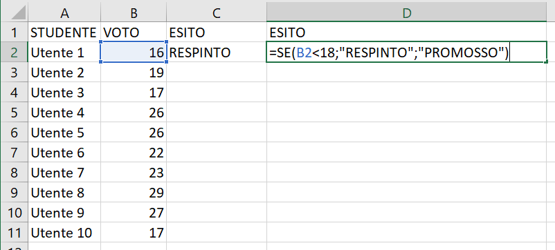 La Funzione SE in Excel- Corso Excel a Firenze - Mummu Academy