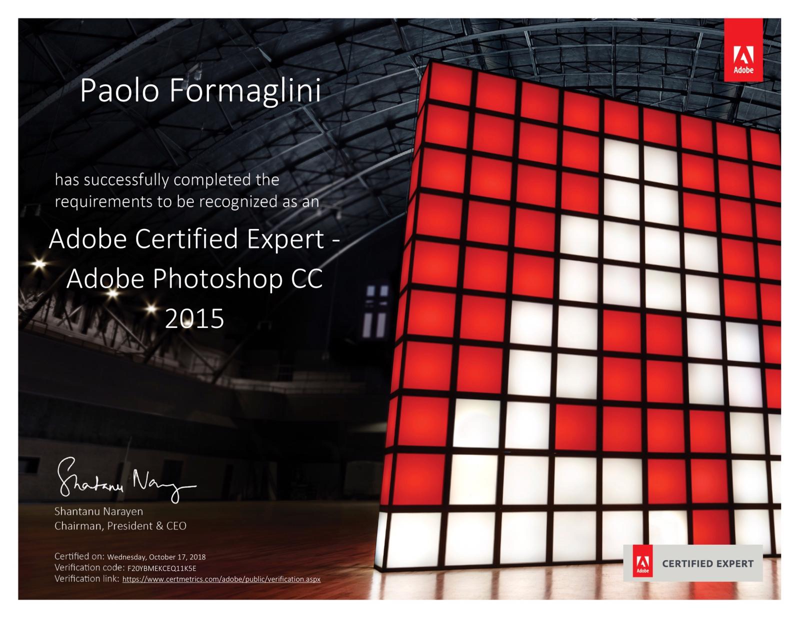 Corso di Photoshop a Firenze con docente Adobe Certified Expert