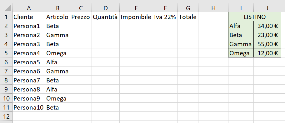 Funzione Cerca.Vert in Excel - Mummu Academy