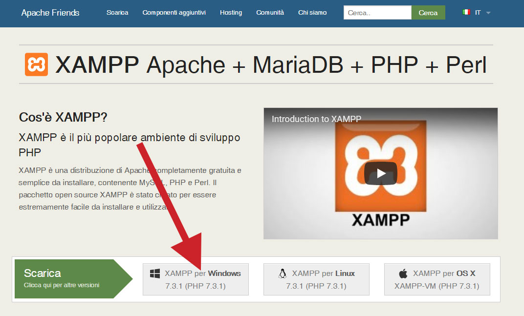 SCARICARE XAMPP