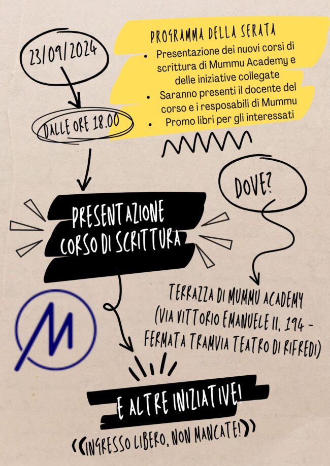 invito presentazione dei corsi di scrittura